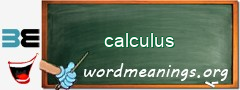 WordMeaning blackboard for calculus